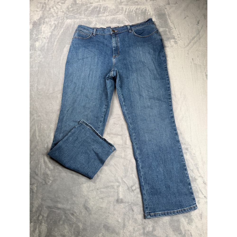Lee Jeans Womens 16 Short Blue Relaxed Fit High Rise Straight Leg 3051893